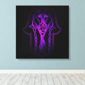 Toile Main de hamsa celtique (violet) (Insitu (Plancher de Bois))