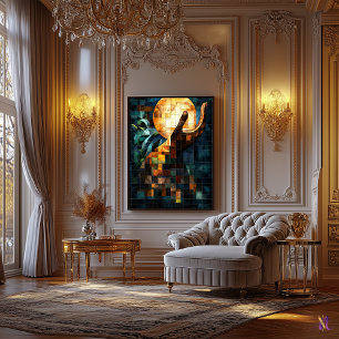 Toile Main de Lumière Vitrail Art Surréaliste