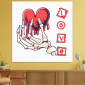 Toile Main de squelette symbolique de l'amour offrant un (Insitu(Salon))