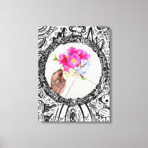 Main et bouquet Abstraits