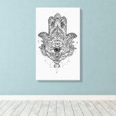 Toile Main Hamsa (Insitu (Plancher de Bois))