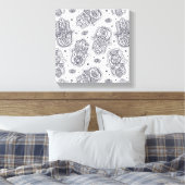 Toile Main inspirée tirée Hamsa 6 (Insitu(Chambre))