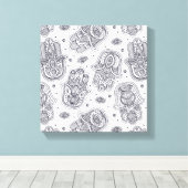 Toile Main inspirée tirée Hamsa 6 (Insitu (Plancher de Bois))