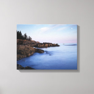 Toile Maine, parc national d'Acadia, coucher de lune