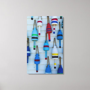 Toile Maine, Stonington, bouées décoratives de homard