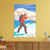 Toile MaineSkier transportant des skis (Insitu(Salon))