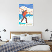 Toile MaineSkier transportant des skis (Insitu(Chambre))