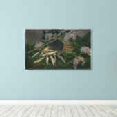 Toile MaineVue d'une jolie prise de truite du lac Maine (Insitu (Plancher de Bois))