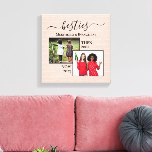 Toile Maintenant 2 photos BESTIVITÉS Personnalisées (Insitu(Salon))