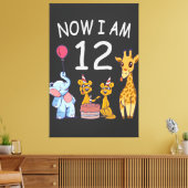 Toile Maintenant, j'ai 12 ans 12e anniversaire au Zoo (Insitu(Salon))