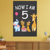 Toile Maintenant, j'ai 5 ans 5e anniversaire au Zoo (Insitu(Salon))