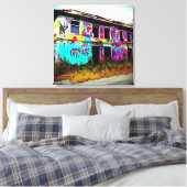 Toile Maison abandonnée avec Graffiti coloré (Insitu(Chambre))