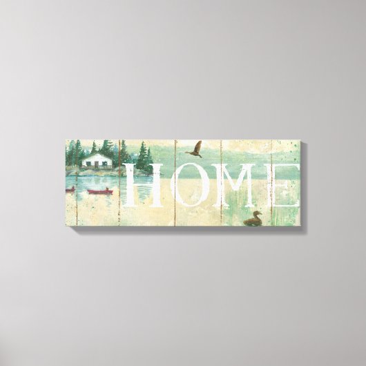 Toile Maison au bord du lac (Recto)