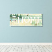 Toile Maison au bord du lac (Insitu (Plancher de Bois))