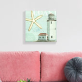 Toile Maison Blanche sur la plage (Insitu(Salon))