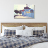 Toile Maison bleue à Zaandam de Claude Monet (Insitu(Chambre))