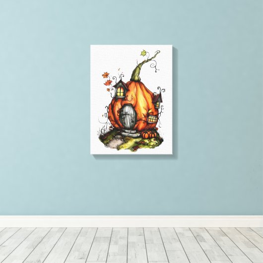 Toile Maison Citrouille Fairy Tale (Insitu (Plancher de Bois))