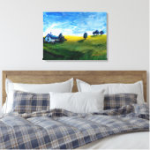 Toile Maison dans la campagne Triptych (Insitu(Chambre))