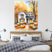 Toile Maison d'automne Folk Art (Insitu(Chambre))