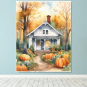 Toile Maison d'automne Folk Art (Insitu (Plancher de Bois))