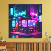 Toile Maison de café néon coréenne LoFi Art (Insitu(Salon))