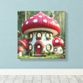 Toile Maison de champignons enchanteresse - Conte d'orfè (Insitu (Plancher de Bois))