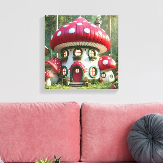 Toile Maison de champignons enchanteresse - Conte d'orfè (Insitu(Salon))