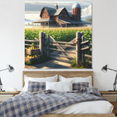 Toile Maison de ferme rustique avec une œuvre d'art Ai d (Insitu(Chambre))