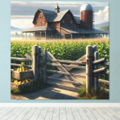 Toile Maison de ferme rustique avec une œuvre d'art Ai d (Insitu (Plancher de Bois))