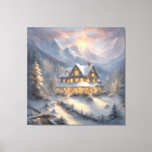 Toile Maison de Noël chaude Snowbound (Recto)