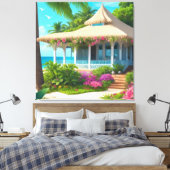 Toile Maison de plage avec vue sur l'océan (Insitu(Chambre))