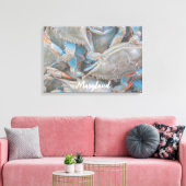 Toile Maison de plage Nautique Canvas de crabe rustique (Insitu(Salon))