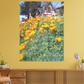 Toile Maison de rêve dans un champ de pavots (Insitu(Salon))