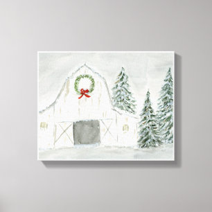 Toile Maison de vacances d'hiver paisible