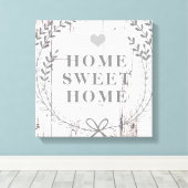 Toile Maison Douce Maison Rustique en Bois Blanc (Insitu (Plancher de Bois))
