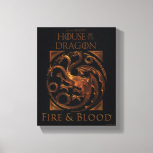 Toile MAISON DU DRAGON Maison Targaryen Sigil