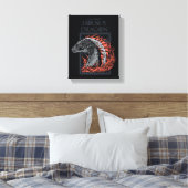 Toile MAISON DU DRAGON | Profil de dragon en flammes (Insitu(Chambre))