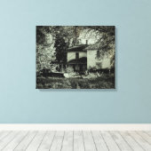 Toile Maison et voiture abandonnées (Insitu (Plancher de Bois))