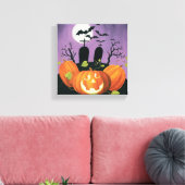 Toile Maison hantée d'Halloween éffrayant (Insitu(Salon))