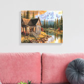 Toile "Maison paradisiaque de montagne" (Insitu(Salon))