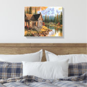 Toile "Maison paradisiaque de montagne" (Insitu(Chambre))