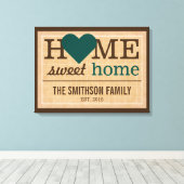 Toile Maison personnalisée Sweet Home Affiche de bienven (Insitu (Plancher de Bois))