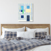 Toile Maison portugaise de Lisbonne avec tuiles et oisea (Insitu(Chambre))