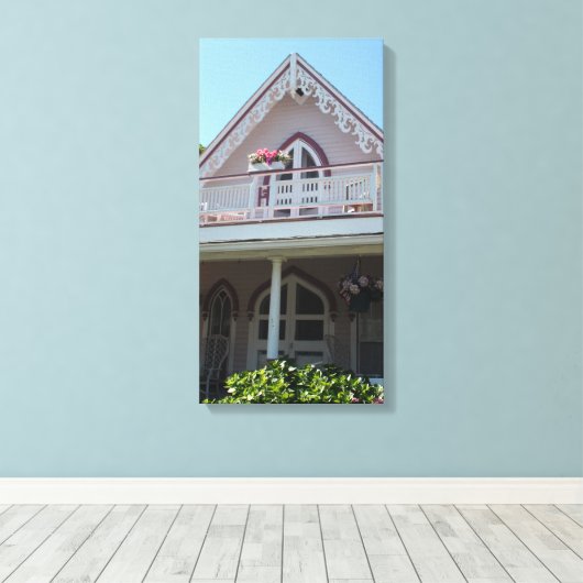 Toile Maison rose dans le vignoble de Martha (Insitu (Plancher de Bois))