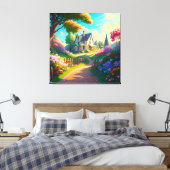 Toile maison rurale avec jardin fleuri (Insitu(Chambre))