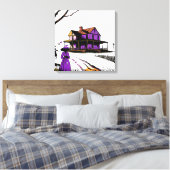 Toile Maison Violette Sur La Colline (Insitu(Chambre))