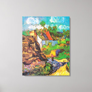 Toile Maisons à Auvers, Vincent Van Gogh