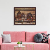 Toile Maisons avec la lessive par Egon Schiele (Insitu(Salon))