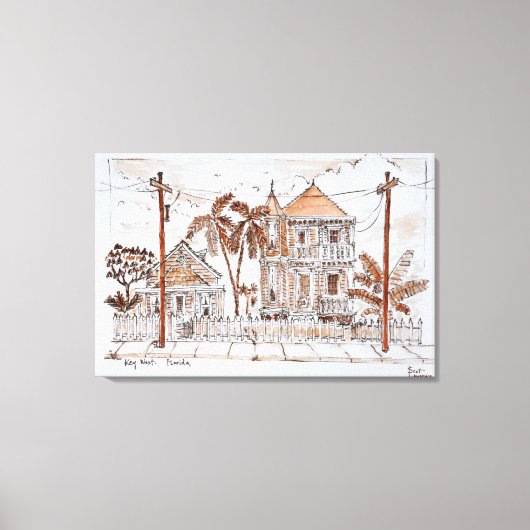 Toile Maisons de conques de style victorien | Key West,  (Recto)