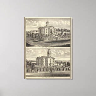 Toile Maisons d'école, San Jose, la Californie